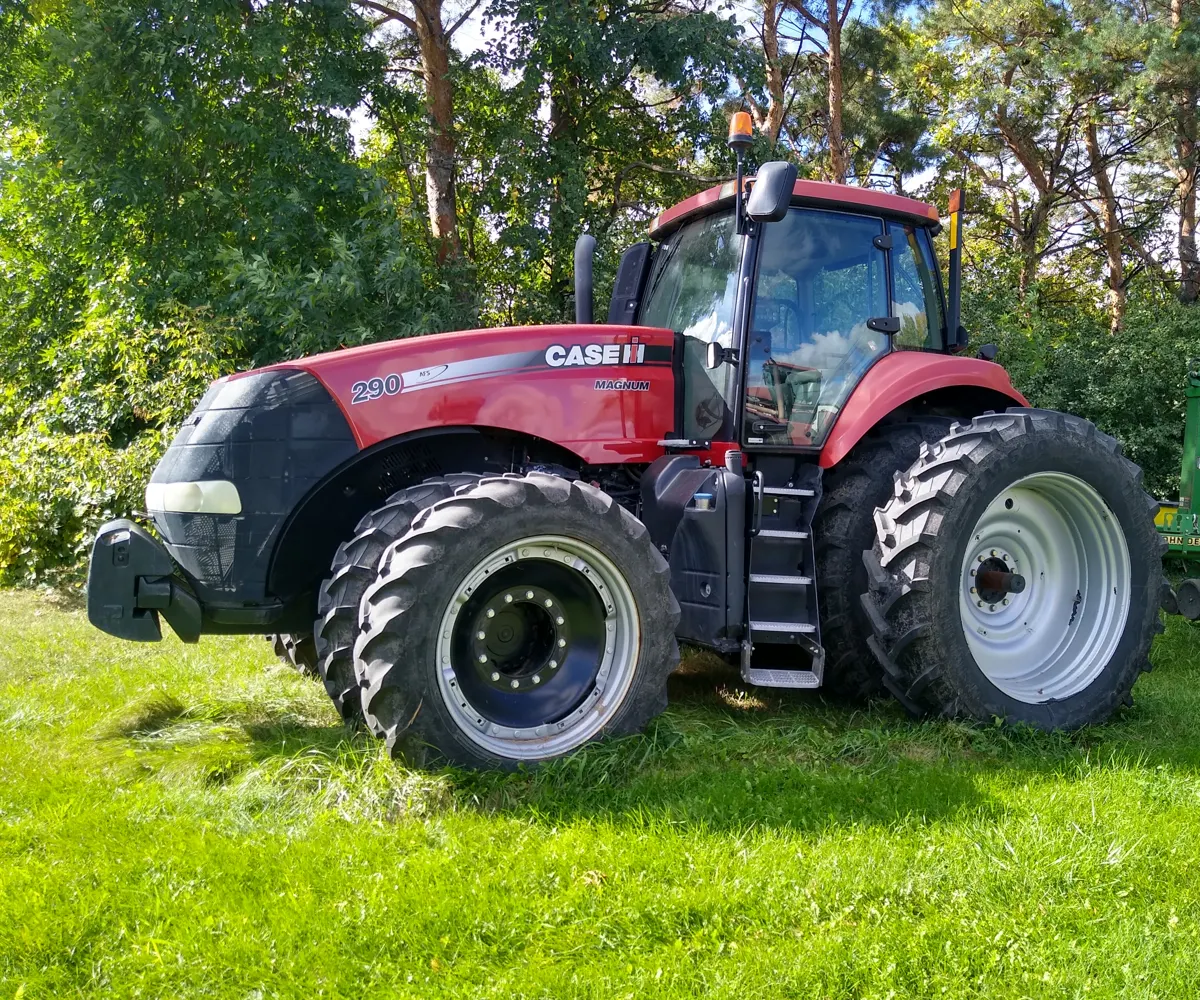 Case IH row crop tractor documented during an agricultural appraisal