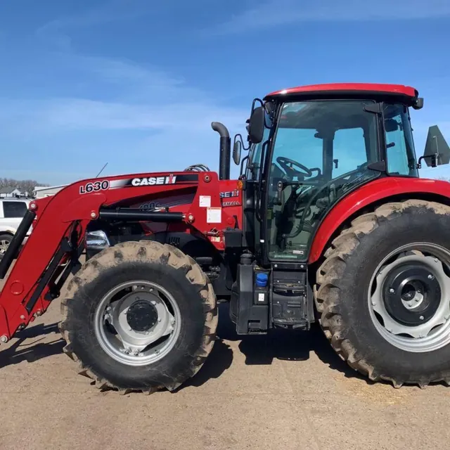 Case IH Farmall utility tractor with an L630 front loader