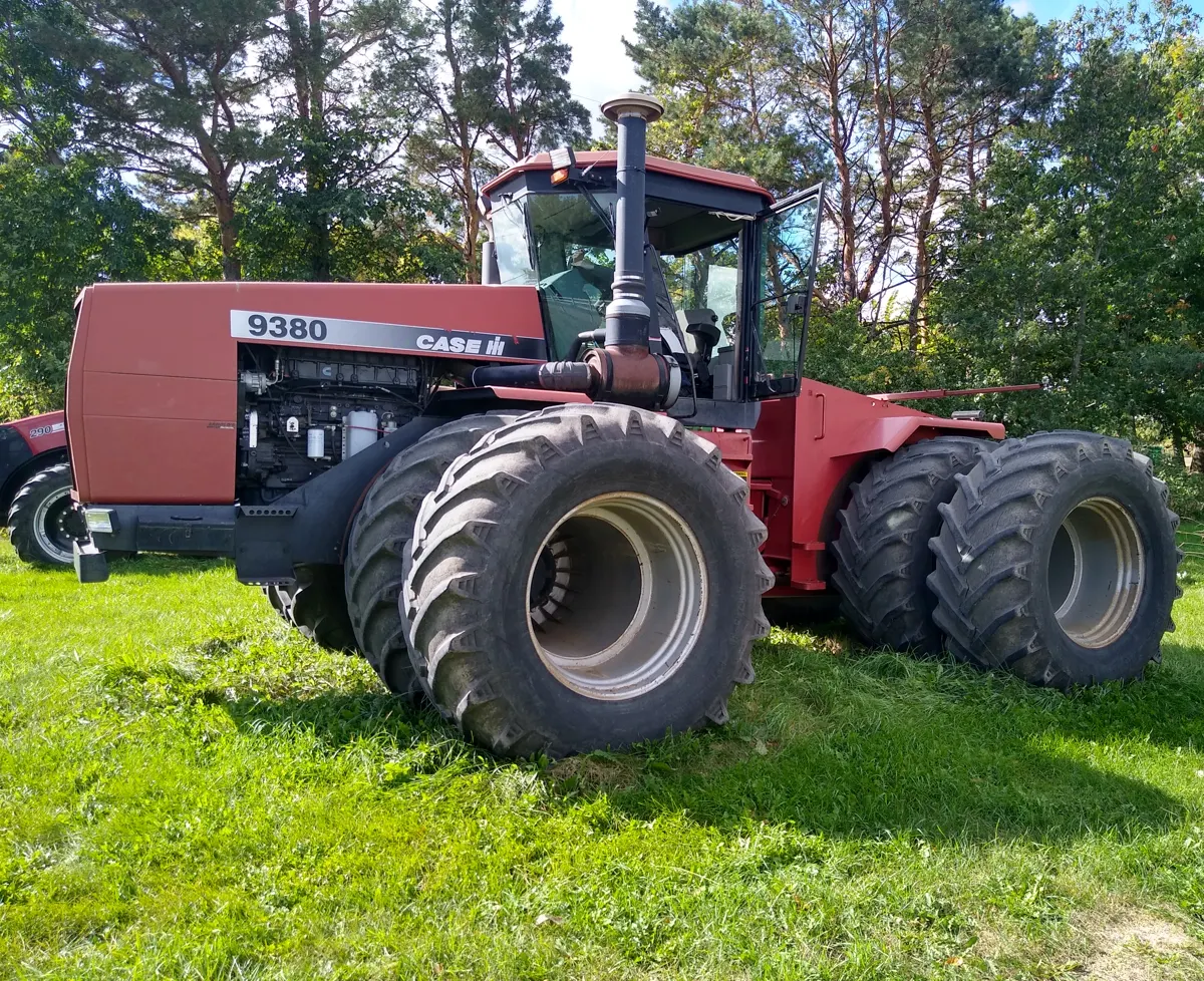 Case IH tractor documented during a farm equipment appraisal