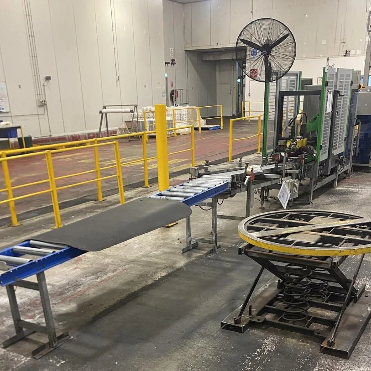 Case packing line documented during an equipment appraisal