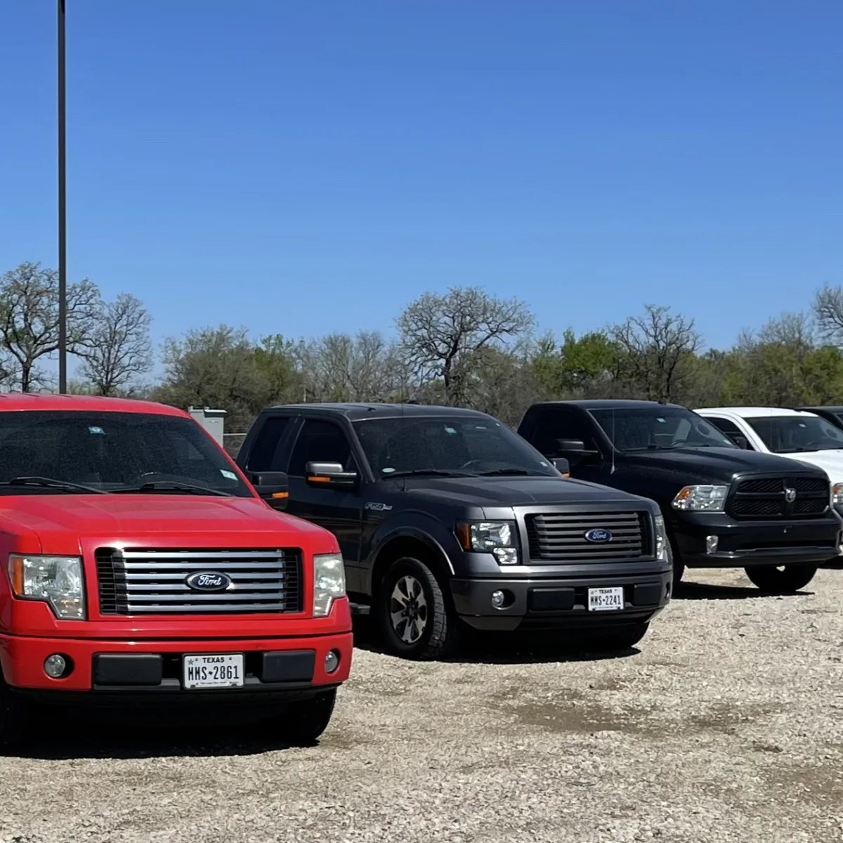 Commercial truck fleet documented during a fleet equipment appraisal