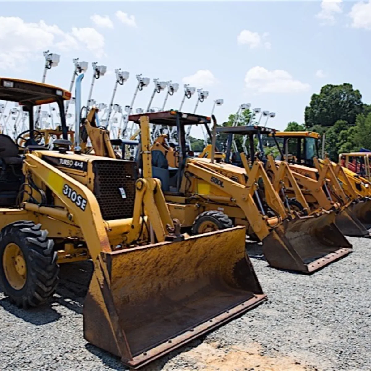 Construction machinery documented during an on-site equipment appraisal