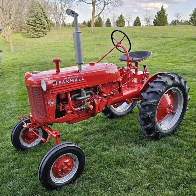 Restored McCormick Farmall Cub tractor