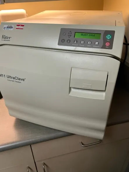 Medical autoclave sterilizer documented during a healthcare equipment appraisal