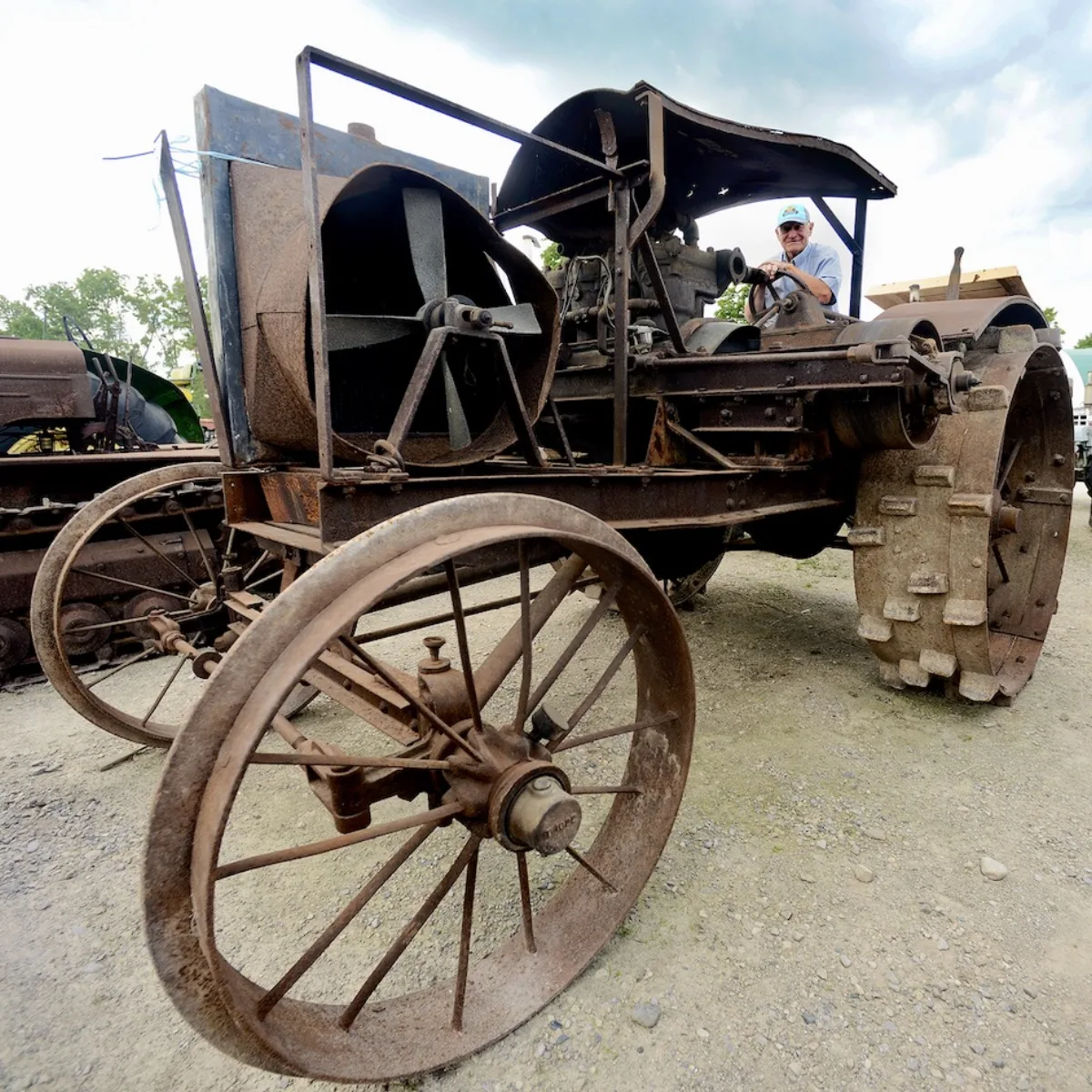 Vintage farm equipment documented during an estate appraisal