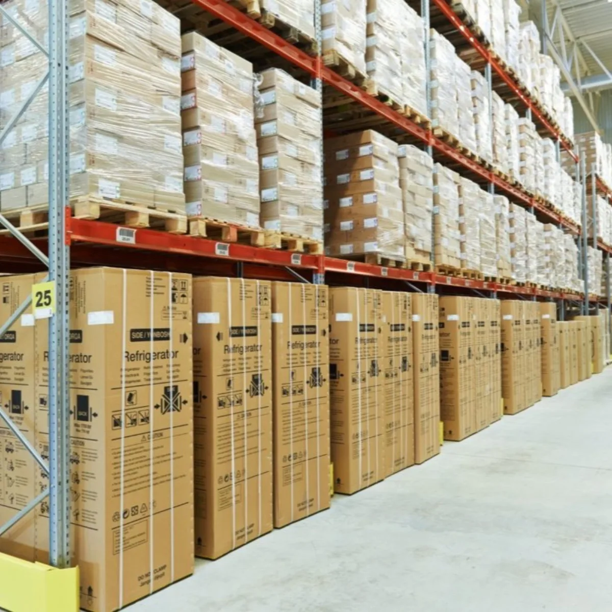 Warehouse racking documented during a material handling appraisal